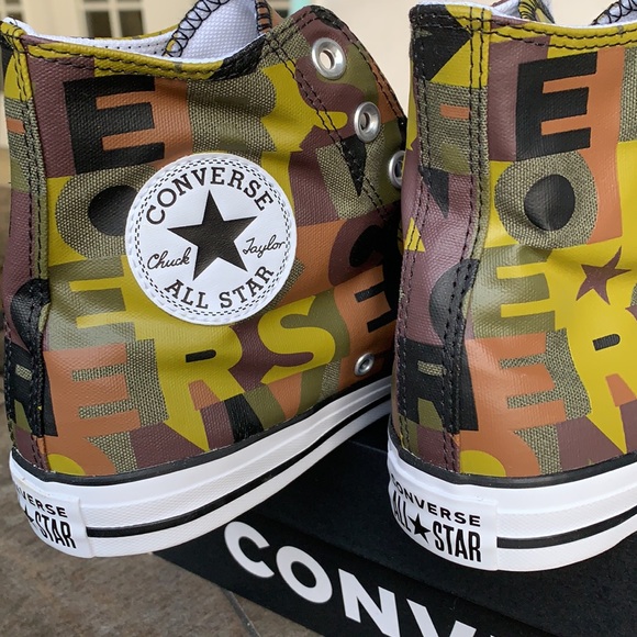 CONVERSE CTAS HI DARK MOSS/BLACK/WHITE WMNS - Picture 12 of 14